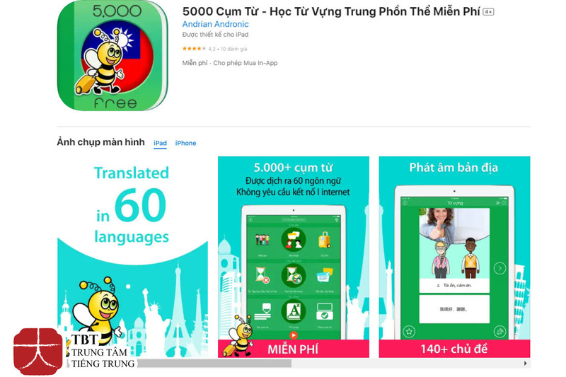 Tải App học tiếng Trung phồn thể – 5000 cụm từ