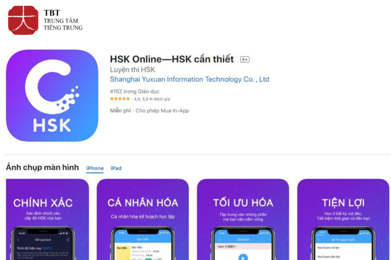 Ứng dụng HSK Online