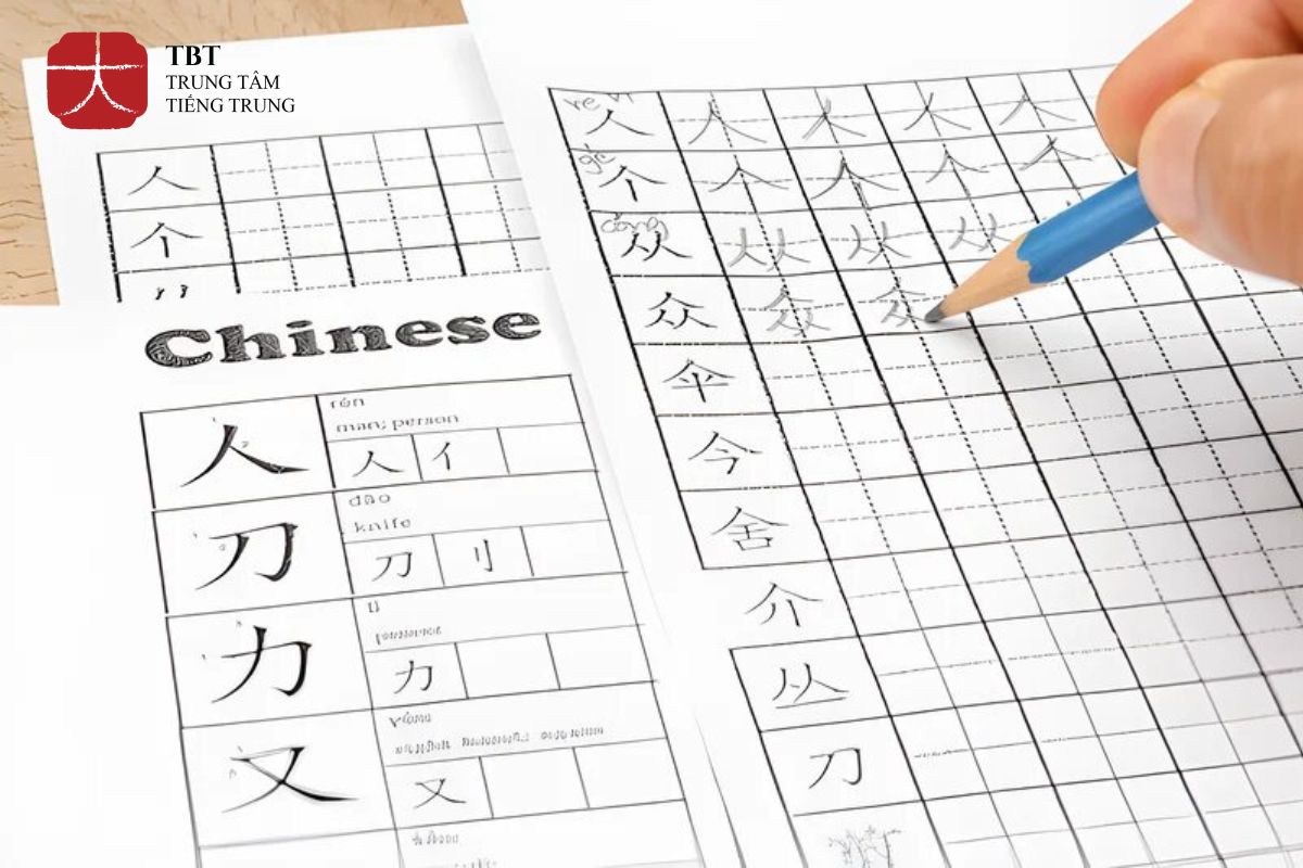 Rèn luyện 8 nét cơ bản trong chữ Hán