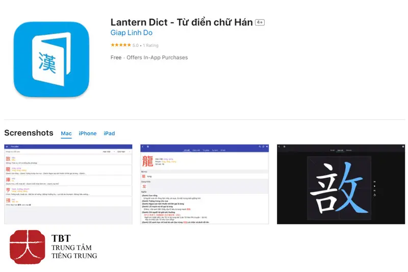 App Từ điển chữ Hán