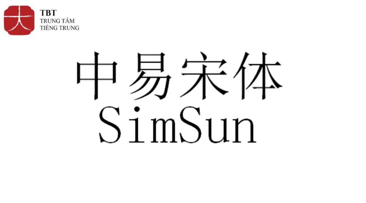 Font chữ SimSun 
