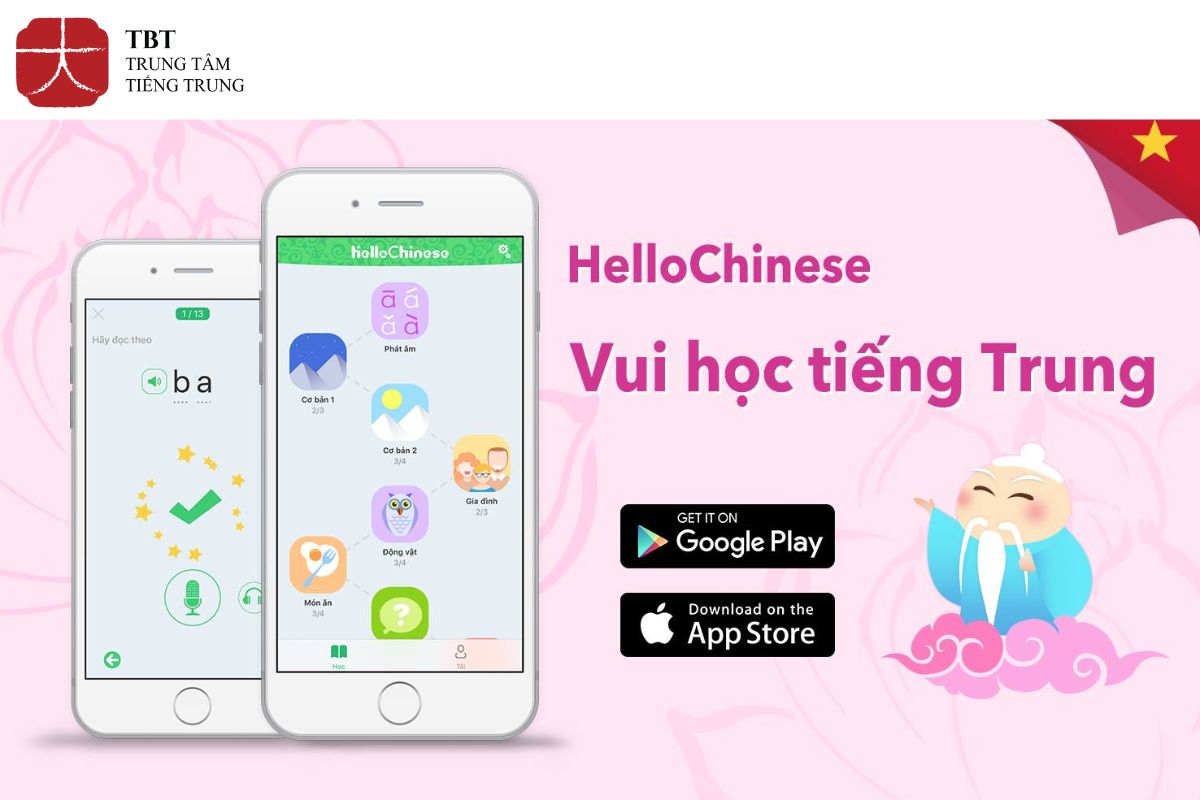 App học từ vựng tiếng Trung - Hello Chinese 