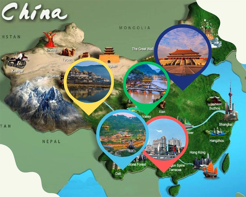 Bản đồ du lịch nước Trung Quốc